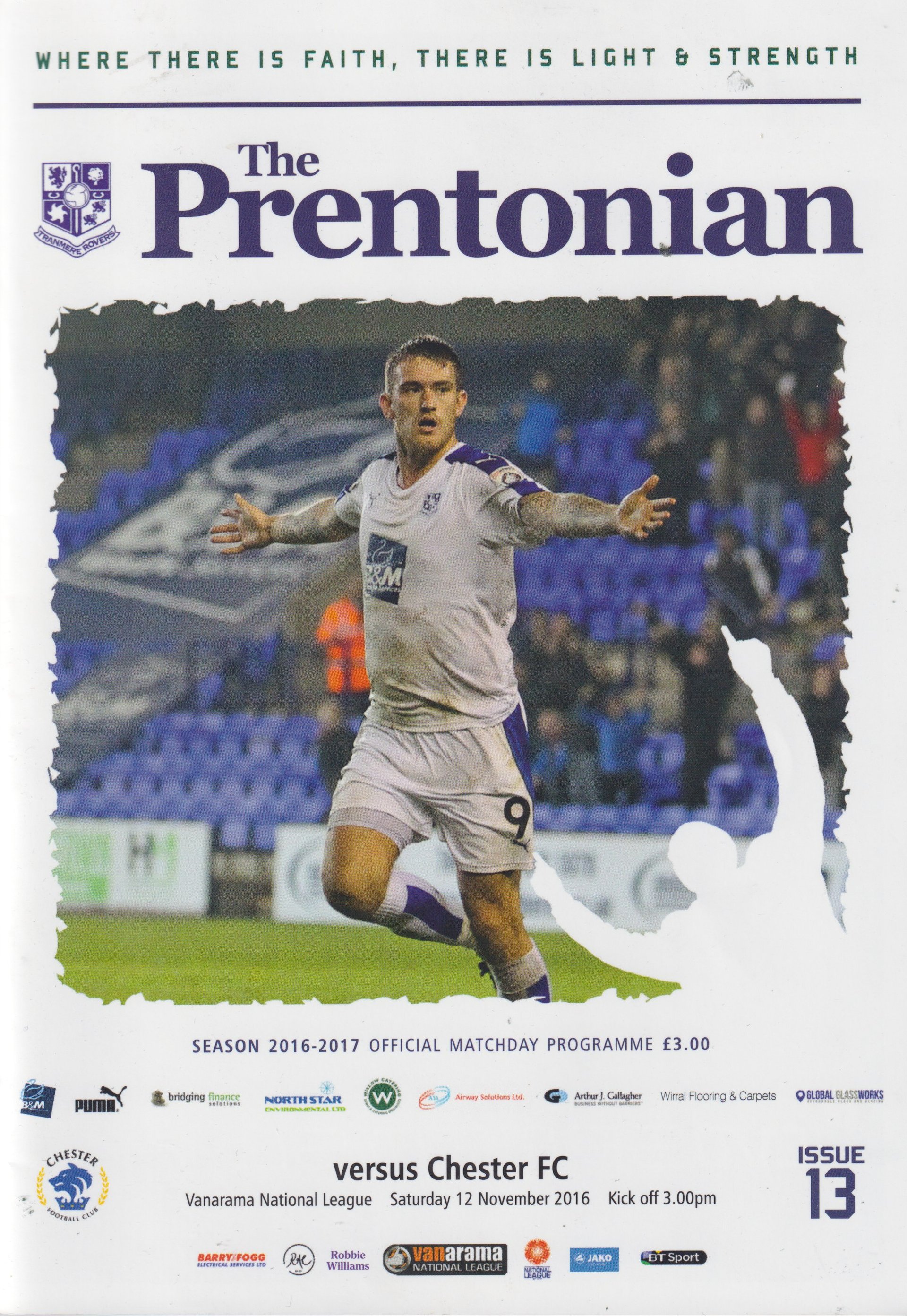 Tranmere Rovers v Chester match programme